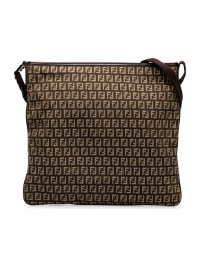 Fendi Brown Zucchino Crossbody Bag