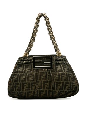 Fendi Small Metallic Zucca Mia Hanbag