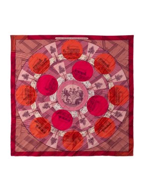 Hermes Jeu des Omnibus Remix Silk Scarf 90