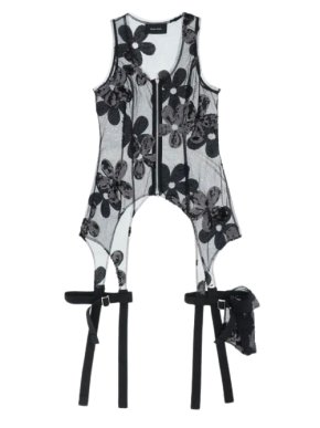 Simone Rocha Sequined zip-up tulle top