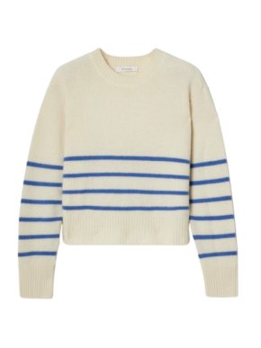 Frame Clean Striped Cashmere Sweater