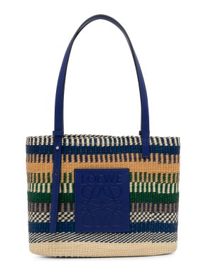 Loewe Stripe Raffia Tote Bag