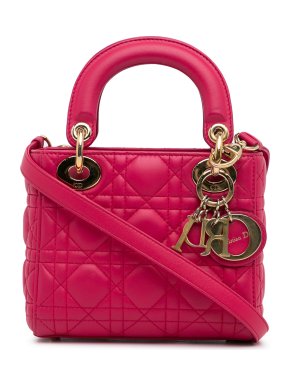 Mini Lambskin Cannage Lady Dior Bag