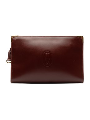 Cartier Burgundy Must de Cartier Clutch Bag