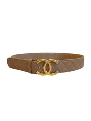 Chanel Beige Quilted CC Belt