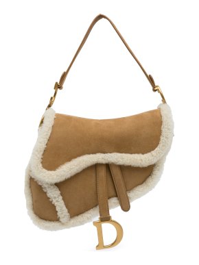 Dior Shearling Saddle Bag
