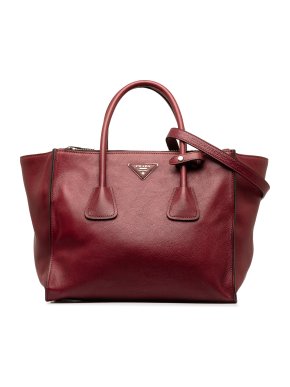 Prada Red Glace Calf Twin Pocket Bag