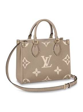 Louis Vuitton Tourterelle/Creme Monogram Empreinte Giant OnTheGo PM