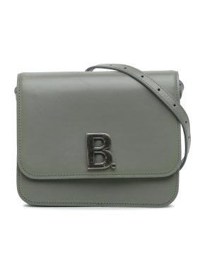 Balenciaga Grey Small B Crossbody Bag