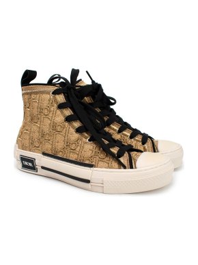 Dior Gold B23 Gold High Top Sneakers