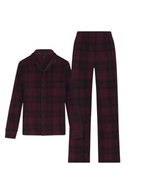 Skims Holiday Wine Plaid Unisex Sleep Set