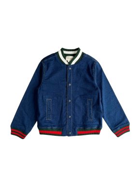 Gucci Kid's Denim Bomber Jacket