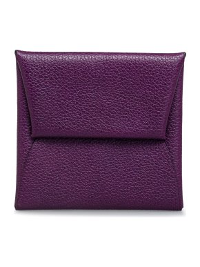 Hermes Bastia Coin Pouch in Cassis Evercolor Leather