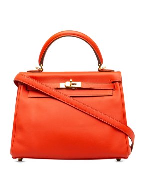 Hermes Kelly 25 Retourne in Capucine Swift Leather with Gold Hardware