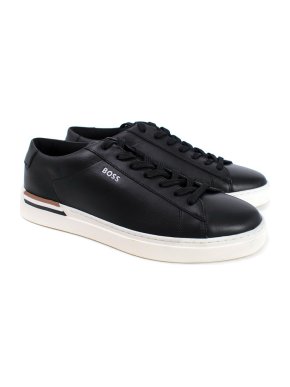 Boss Black Leather Clint Low Top Sneakers