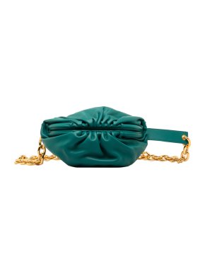 Bottega Veneta Green The Belt Chain Pouch