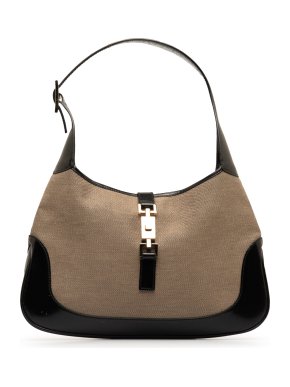 Gucci Brown Canvas Jackie Shoulder Bag