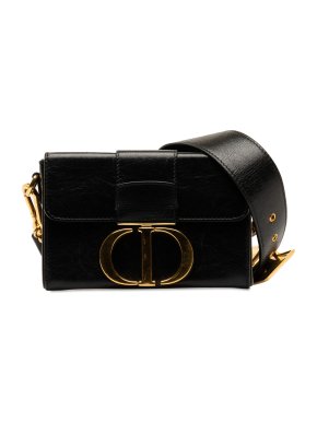 Dior Black Leather 30 Montaigne Box Bag