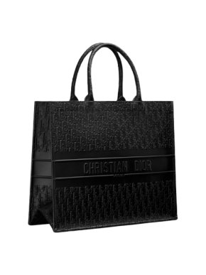 Dior Black Oblique Calfskin Large Book Tote