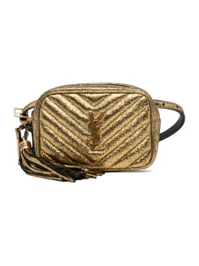 Saint Laurent Metallic Gold Monogram Matelasse Lou Belt Bag