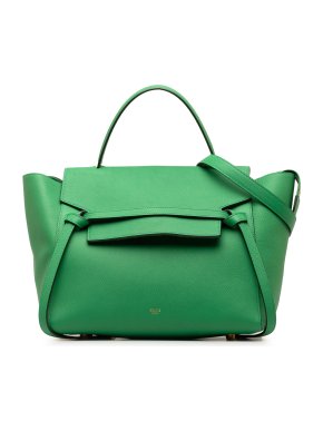 Celine Green Leather Mini Belt Bag