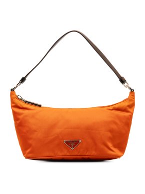 Prada Orange Tessuto Baguette Bag