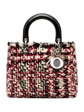 Dior Medium Tweed Cannage Lady Dior