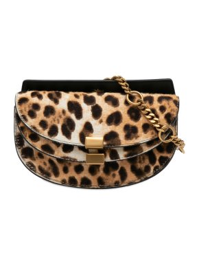 Chloe Leopard Print Ponyhair Georgia Crossbody Bag