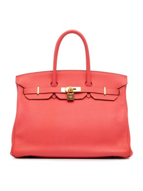 Hermes Rose Jaipur Togo Leather Birkin 35 GHW