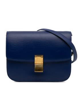 Celine Blue Medium Classic Box Bag