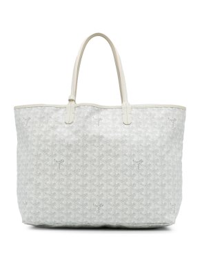 Goyard White Goyardine Saint Louis PM Shoulder Bag