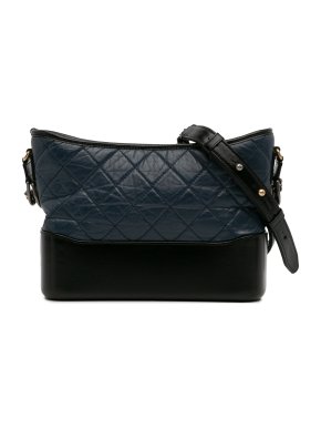 Chanel Navy Small Lambskin Gabrielle Crossbody Bag