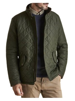 Barbour Quilted Powell Olive Jacket