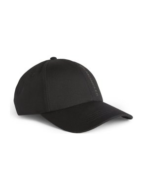 Moncler Black Cotton Logo Baseball Cap