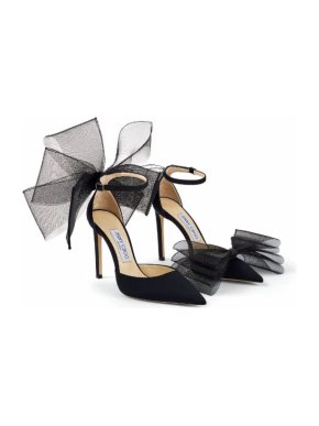 Jimmy Choo Aveline 100 Asymmetric Fascinator Pumps