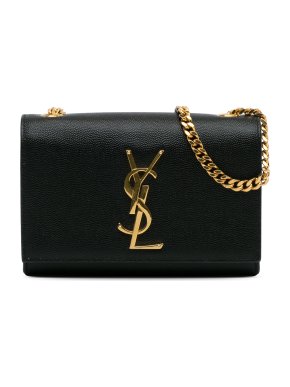 Saint Laurent Black Small Monogram Kate Crossbody Bag
