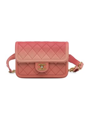 Chanel Pink Ombre Caviar Sunset On The Sea Belt Bag 1