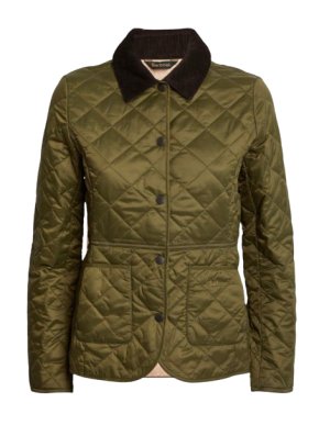 Barbour Khaki Quilted Deveron Jacket