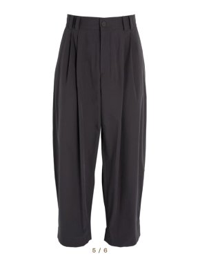 Studio Nicholson Pleated Asphalt Wide-Leg Trousers