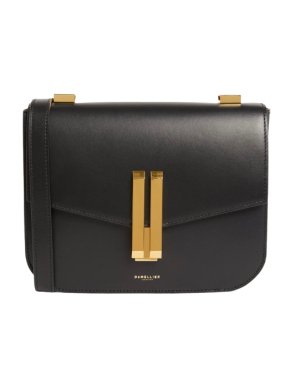 Demellier Black Leather Vancouver Cross-Body Bag