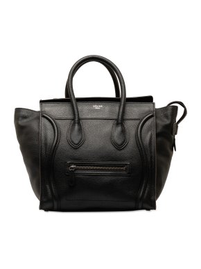 Celine Black Mini Luggage Tote Bag