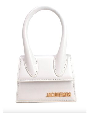 Jacquemus White Le Chiquito Signature Leather Mini Handbag