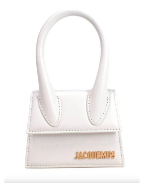 Jacquemus White Le Chiquito Signature Leather Mini Handbag