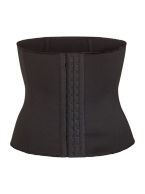 Skims Boned Stretch-Woven Waist Trainer in Onyx