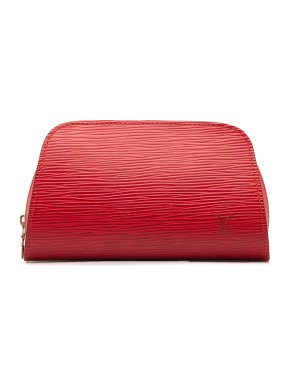 Louis Vuitton Red Epi Leather Dauphine Cosmetic Pouch