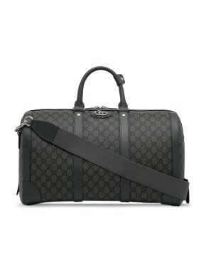 Gucci Grey Small GG Supreme Savoy Duffle Bag