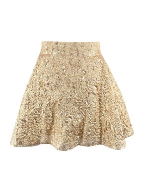 Dolce & Gabbana Gold Textured Mini Skirt