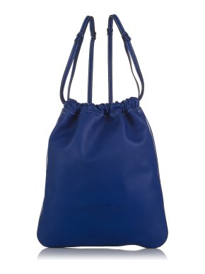 Hermes Cheri Bridado Backpack in Blue Electrique Swift Leather