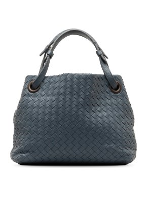 Bottega Veneta Blue Small Intrecciato Garda Tote Bag