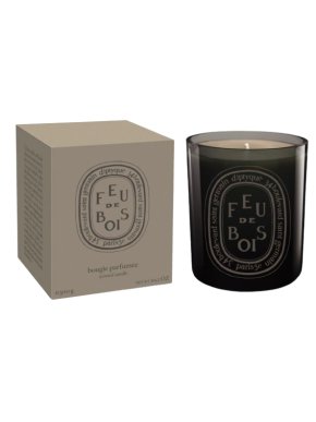 Diptyque Grey Medium Feu de Bois Scented Candle 300g